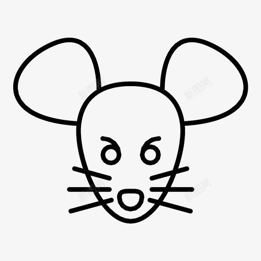 老鼠尾巴啮齿动物图标svg_新图网 https://ixintu.com 动物 动物鼻子 吃 哺乳动物 啮齿动物 害虫 家 尾巴 猫 老鼠