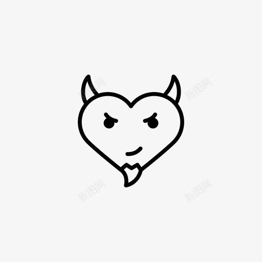 恶魔之心地狱角图标svg_新图网 https://ixintu.com 卑鄙 地狱 心脏 恶作剧 恶意 恶魔之心 撒旦 爱 角 邪恶