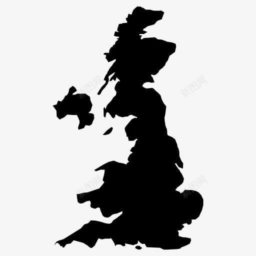 英国地图地理图标svg_新图网 https://ixintu.com 制图 国家 国家边界 地图 地理 欧洲 英国