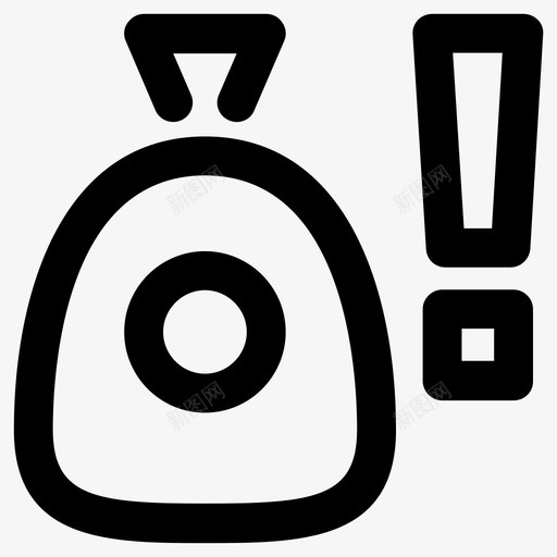 金钱警告资金行图标svg_新图网 https://ixintu.com 低资金 保存 感叹号 支付 管理面板图标 行 资金 金钱警告 钱袋