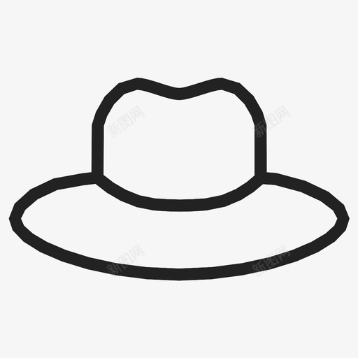 帽子配件帽檐图标svg_新图网 https://ixintu.com 头饰 帽子 帽檐 款式 配件