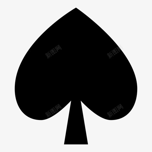 黑桃扑克牌麻子图标svg_新图网 https://ixintu.com 扑克牌 纸牌 赌博 赌场 麻子 黑桃 黑桃元素