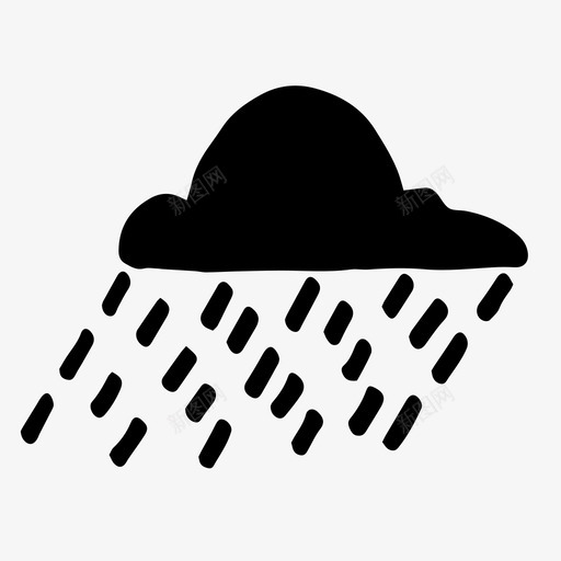 雨云天气雨伞图标svg_新图网 https://ixintu.com 天气 悲伤 春天 潮湿 阴天 阵雨 雨云 雨伞 雨衣 黑暗