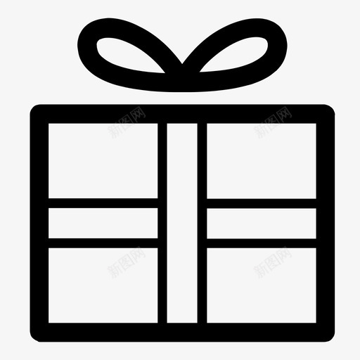 礼品蝴蝶结盒子图标svg_新图网 https://ixintu.com eshop轮廓包 假日 套餐 惊喜 盒子 礼品 礼物 花式 蝴蝶结 赠品