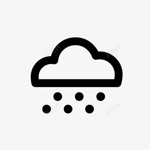 雪云季节下雪图标svg_新图网 https://ixintu.com 下雪 天气 天气状况 天气要素 天气预报 季节 雪云 风暴