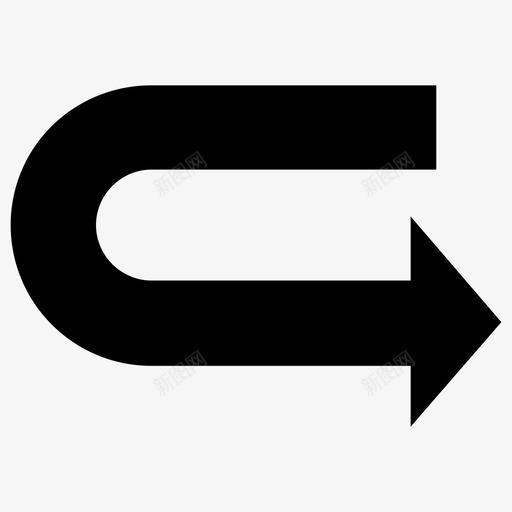 u形转弯标志道路图标svg_新图网 https://ixintu.com 425+箭头矢量图标 u形转弯 右侧 寻路 导航 方向 标志 箭头 道路