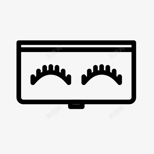 假睫毛配件美容图标svg_新图网 https://ixintu.com 假睫毛 化妆 化妆品 款式 美容 配件