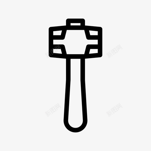 锤子木槌手动工具图标svg_新图网 https://ixintu.com 五金器具 手动工具 木槌 橡胶锤 锤子