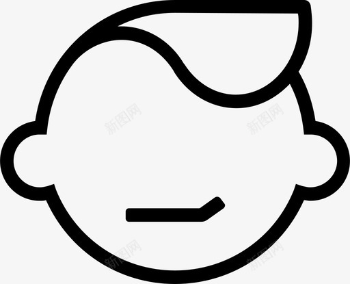 傻笑个性头图标svg_新图网 https://ixintu.com 个性 傻笑 头 情绪 男人 男人脸 脸 表情 调情
