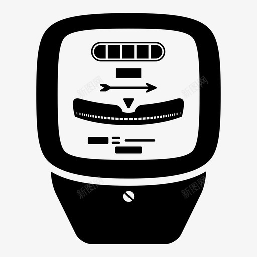 电表体积电压图标svg_新图网 https://ixintu.com 仪表 体积 使用 功率 效用 测量 电压 电表 读数