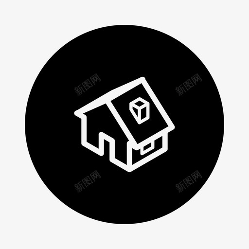住宅建筑小区图标svg_新图网 https://ixintu.com 住宅 小区 屋顶 建筑 房地产 顶部