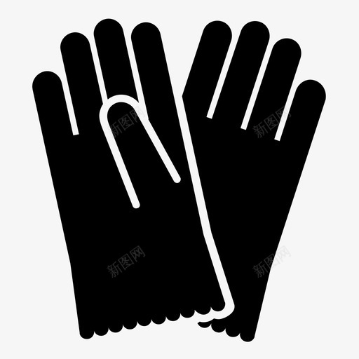 手套清洁盖图标svg_新图网 https://ixintu.com 冬季 安全 手 手套 手指 清洁 盖 防护