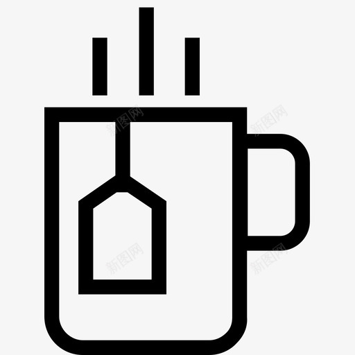 热茶饮料杯子图标svg_新图网 https://ixintu.com 杯子 热茶 茶 饮料