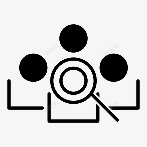 搜索用户跟踪嫌疑人图标svg_新图网 https://ixintu.com 人员 嫌疑人 定位 搜索用户 放大镜 调查 跟踪 间谍