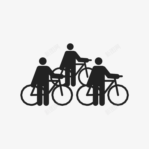 自行车社区团体帮派图标svg_新图网 https://ixintu.com 团体 团队 帮派 朋友 自行车 自行车手 自行车社区