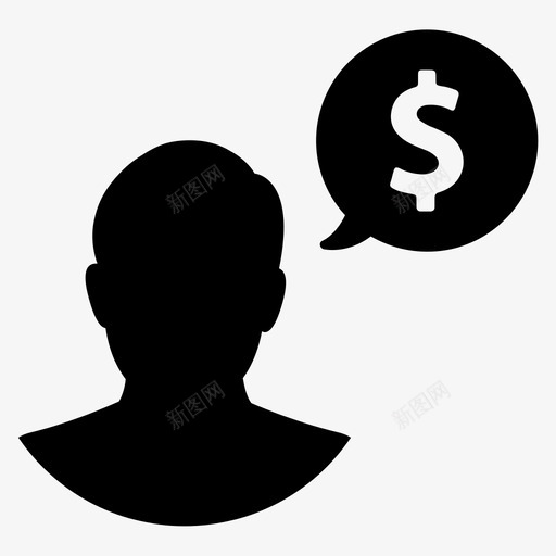 金钱话题演讲人物图标svg_新图网 https://ixintu.com 人物 大纲 收益 演讲 美元 谈话 财务 金融业务 金钱话题