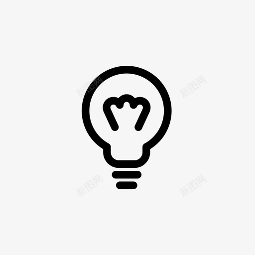 灯泡电源照明图标svg_新图网 https://ixintu.com 想法 灯泡 照明 电源 界面和网页图标 能源