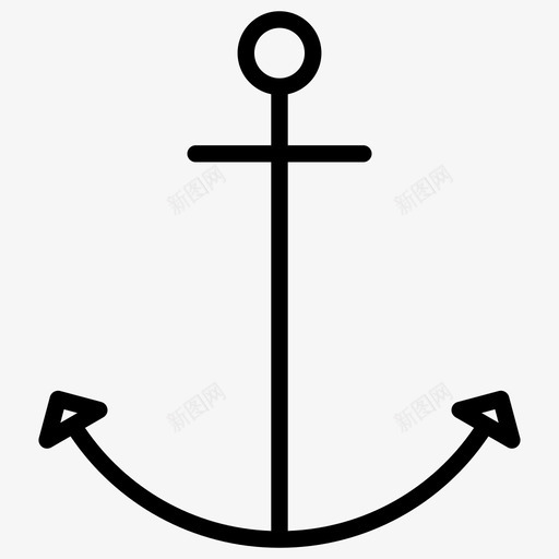 锚船航海图标svg_新图网 https://ixintu.com 夏季 帆 帆船 水手 航海 船 船锚 锚