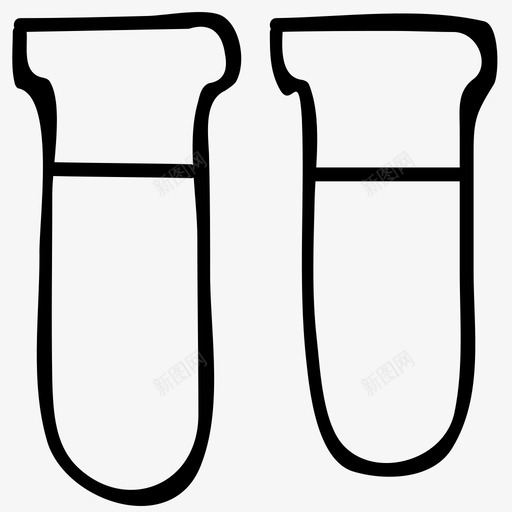 试管医用手绘图标svg_新图网 https://ixintu.com 医用手绘图标 试管