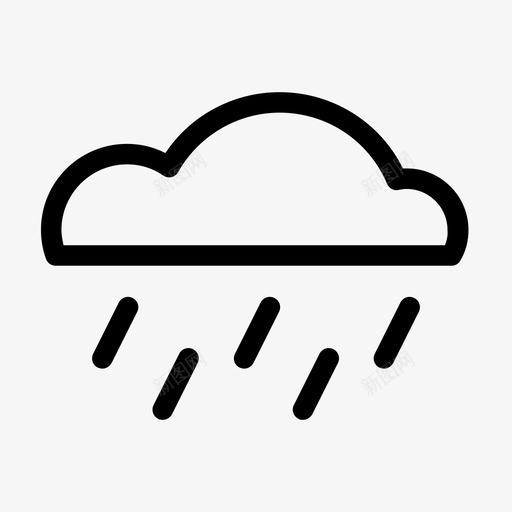 雨云气候预报图标svg_新图网 https://ixintu.com 天气 天气预报 气候 用户界面 雨 雨云 预报