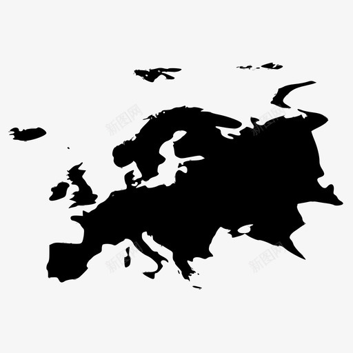 欧洲大陆国家图标svg_新图网 https://ixintu.com 世界 国家 地图 地球 大陆 欧洲