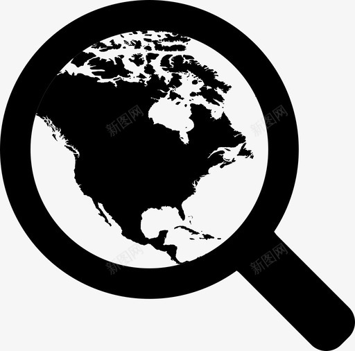 在北美放大在全球范围放大图标svg_新图网 https://ixintu.com 在全球范围放大 在北美放大