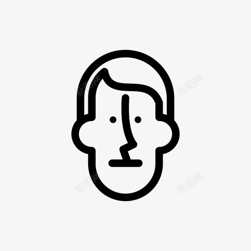 男人脸表情图标svg_新图网 https://ixintu.com 人 头发 心情 感情 男人 男孩 脸 表情