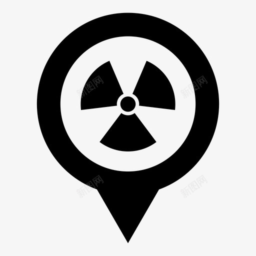 辐射治疗毒性图标svg_新图网 https://ixintu.com x射线 伽马射线 位置标记针 区域 指针 放射性 毒性 治疗 致癌 警告 辐射