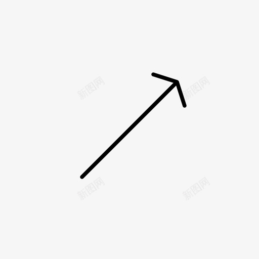 箭头右上角细箭头图标svg_新图网 https://ixintu.com 东北 右上角 导航 引导 箭头 细箭头 路径 过程