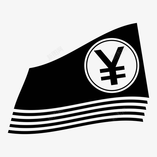 日元电子商务经济图标svg_新图网 https://ixintu.com 商店 日元 消费经济 电子商务 纸币 经济 货币 购买 购物者