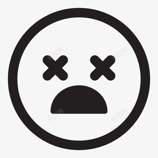 死了表情符号图标svg_新图网 https://ixintu.com 死了 表情符号