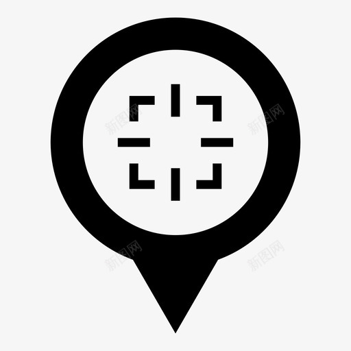 固定位置指针引脚图标svg_新图网 https://ixintu.com 位置 位置标记引脚 固定位置 地图 导航 引脚 指针 方向 标记 焦点