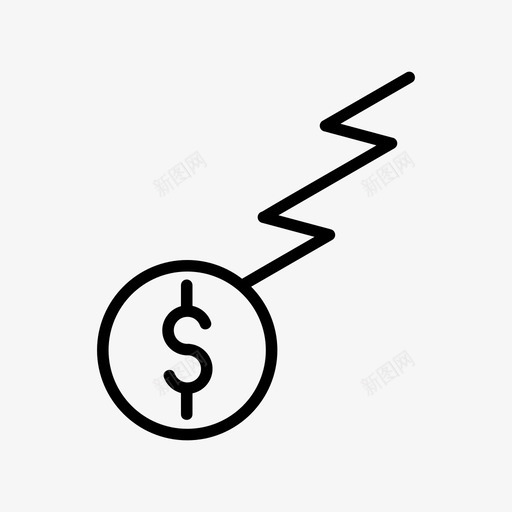 基金金融美元图标svg_新图网 https://ixintu.com 商业 基金 硬币 美元 货币 贸易 金融 银行 银行和金融卷1