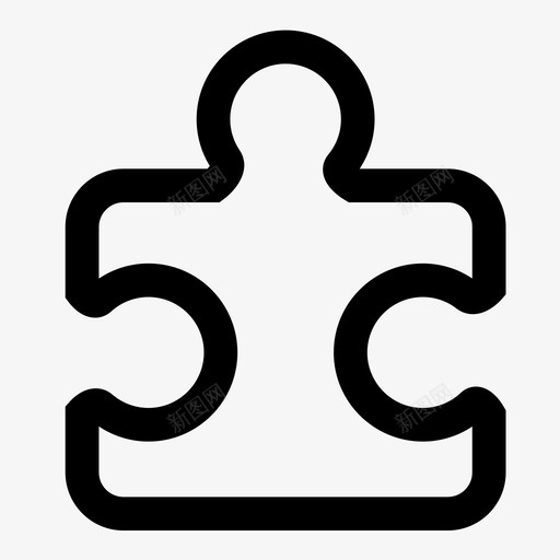 拼图挑战游戏图标svg_新图网 https://ixintu.com 单线2 拼图 挑战 测验 游戏