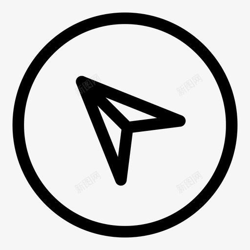 罗盘箭头方向图标svg_新图网 https://ixintu.com gps 地图 导航 方向 方向箭头 箭头 罗盘