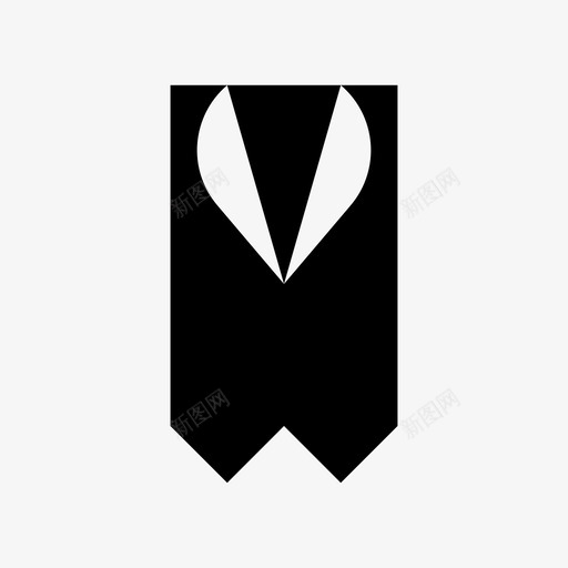 大衣腰大衣背心图标svg_新图网 https://ixintu.com 优雅 大衣 定制 披肩翻领 服装 背心 腰大衣 衣服 西装