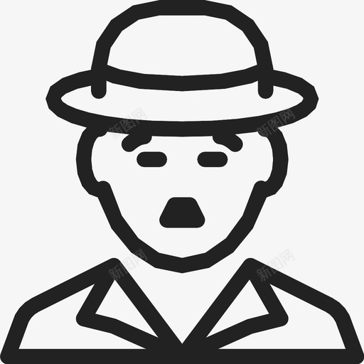 卓别林电影胡子图标svg_新图网 https://ixintu.com 人物线图标 卓别林 名人 喜剧 好莱坞 无声电影 查理 演员 电影 胡子