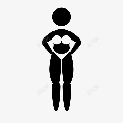 比基尼沙滩游泳女图标svg_新图网 https://ixintu.com 人 女 比基尼 沙滩游泳