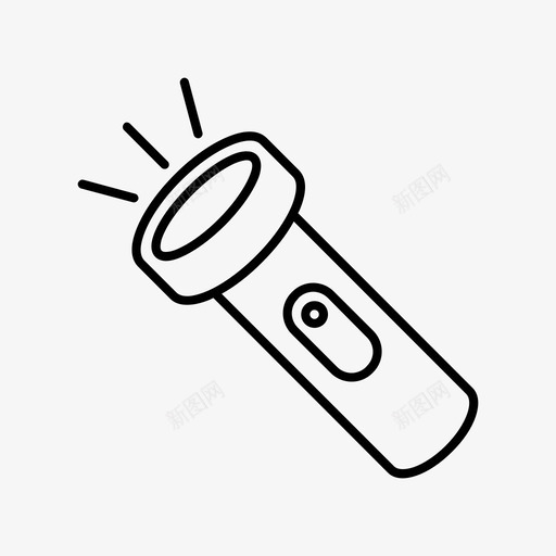 手电筒照明器图标svg_新图网 https://ixintu.com 手电筒 照明器