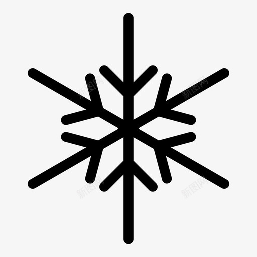 雪花白色圣诞节独特图标svg_新图网 https://ixintu.com 假日 冰 冰冻 十二月 寒冷 独特 白色圣诞节 雪白 雪花