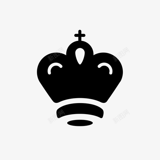 皇后棋盘游戏棋子图标svg_新图网 https://ixintu.com 国际象棋收藏 尺子 棋子 棋盘游戏 王冠 皇后 策略