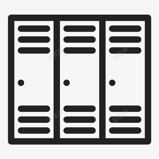 学生储物柜学生存储图标svg_新图网 https://ixintu.com 健身房 壁橱 存储 学校 学生 学生储物柜 安全 高中
