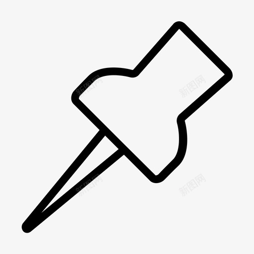 图钉紧固固定图标svg_新图网 https://ixintu.com 固定 图钉 大头钉 紧固 锋利