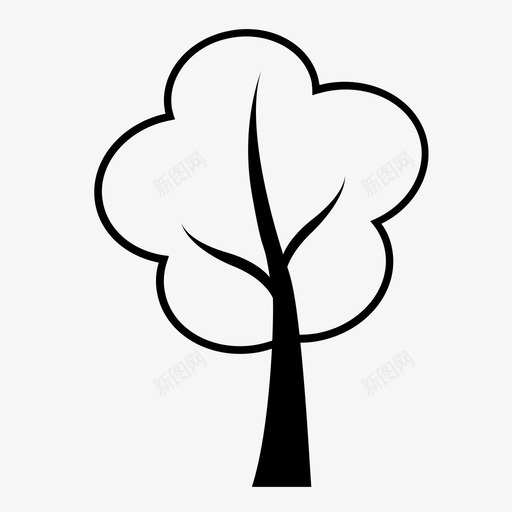 树木材林地图标svg_新图网 https://ixintu.com 木本植物 木材 林地 树 树干 植物 自然 节段