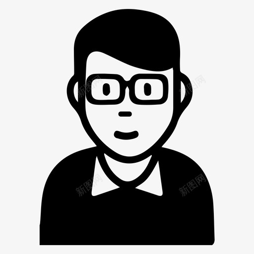 书呆子电脑怪人图标svg_新图网 https://ixintu.com 书呆子 好学 害羞 怪人 无所不知 电脑 眼镜 聪明