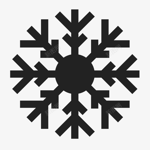 雪花白色天气预报图标svg_新图网 https://ixintu.com 假日 冰 冰冻 天气预报 寒冷 独特 白色 雪花