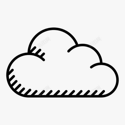 云多云有覆盖图标svg_新图网 https://ixintu.com 云 多云 天气 有覆盖 潮湿 阴天 阴暗 雨 预报