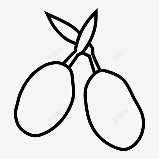 橄榄口味素描图标svg_新图网 https://ixintu.com 口味 坑 手绘 橄榄 水果 油 涂鸦 素描 食物 食物涂鸦