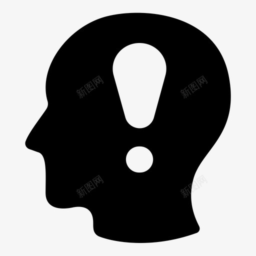 警告危险头部感叹号头部图标svg_新图网 https://ixintu.com 危险头部 大脑危险 大脑警告 头部危险 头部警告 感叹号 感叹号头部 警告