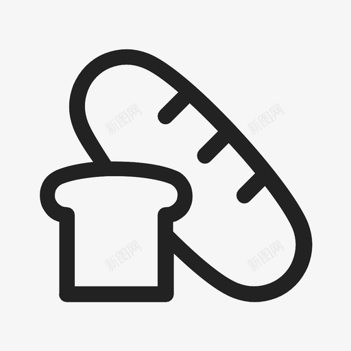 面包面包房食品图标svg_新图网 https://ixintu.com 烤面包 面包 面包房 食品